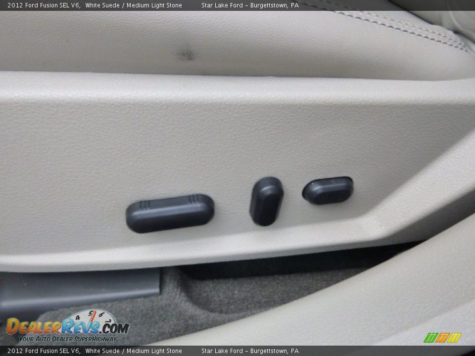 2012 Ford Fusion SEL V6 White Suede / Medium Light Stone Photo #14