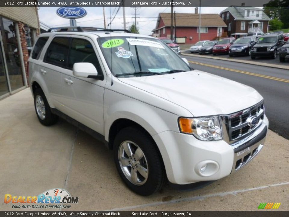 2012 Ford Escape Limited V6 4WD White Suede / Charcoal Black Photo #3