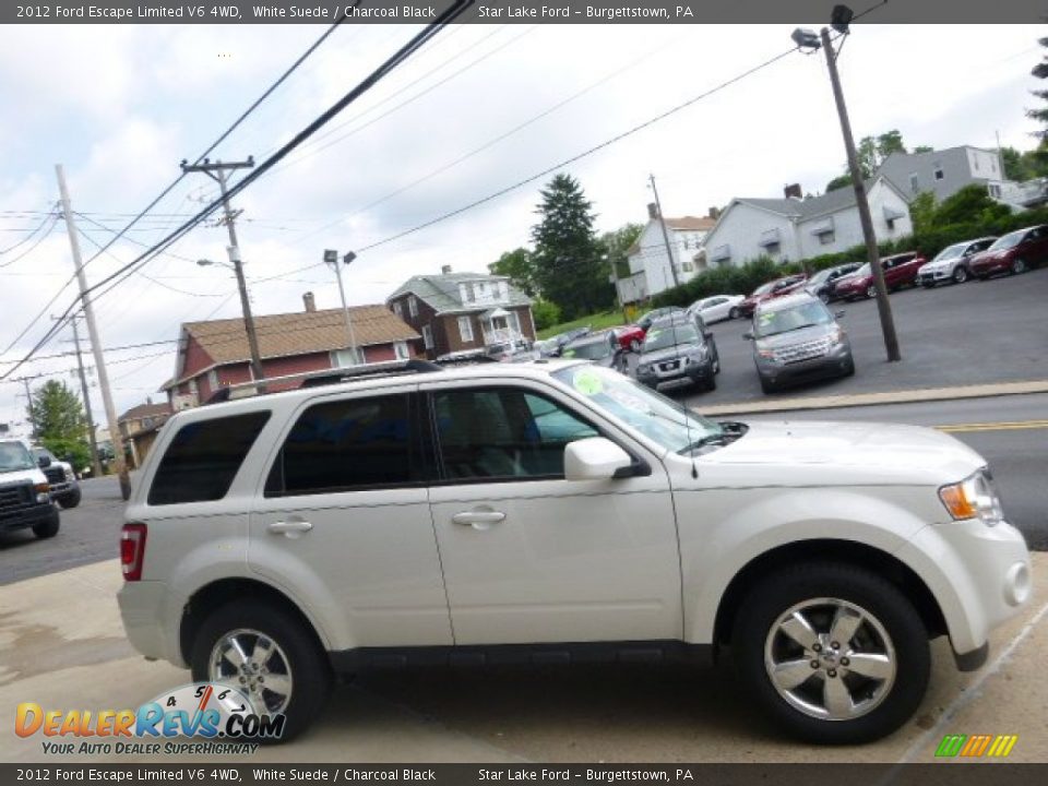 2012 Ford Escape Limited V6 4WD White Suede / Charcoal Black Photo #4