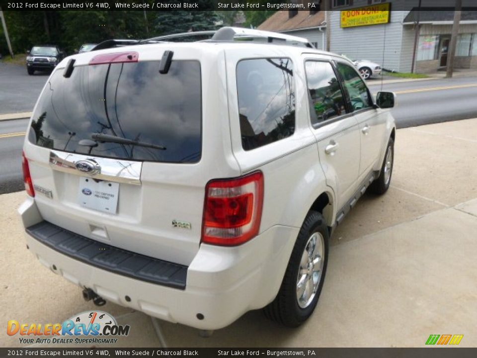 2012 Ford Escape Limited V6 4WD White Suede / Charcoal Black Photo #5