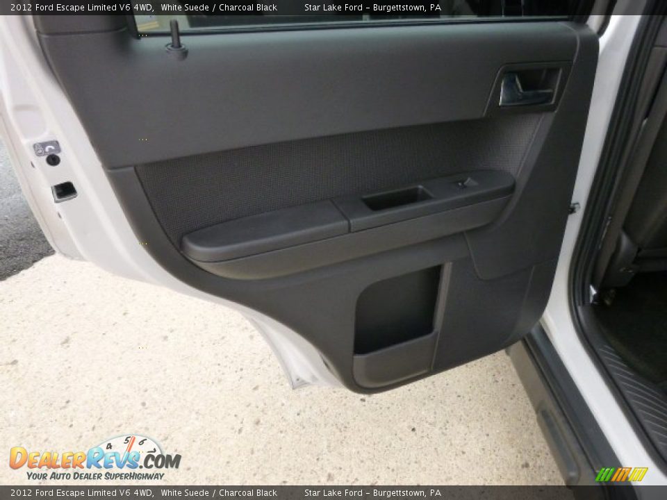 2012 Ford Escape Limited V6 4WD White Suede / Charcoal Black Photo #13