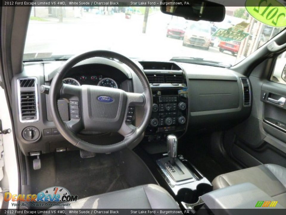 2012 Ford Escape Limited V6 4WD White Suede / Charcoal Black Photo #14