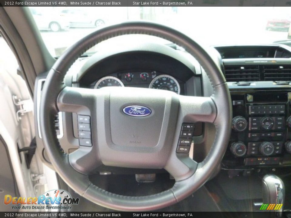 2012 Ford Escape Limited V6 4WD White Suede / Charcoal Black Photo #18
