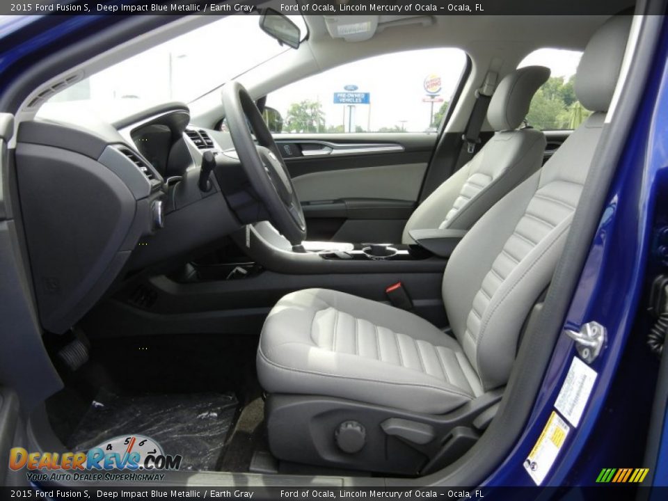 Earth Gray Interior - 2015 Ford Fusion S Photo #6