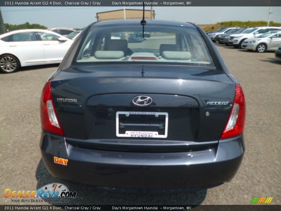 2011 Hyundai Accent GLS 4 Door Charcoal Gray / Gray Photo #6