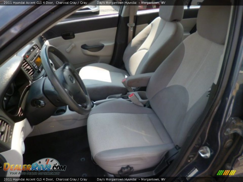 2011 Hyundai Accent GLS 4 Door Charcoal Gray / Gray Photo #15