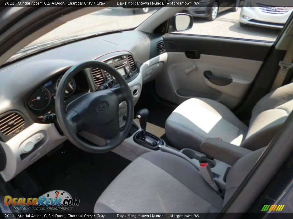 2011 Hyundai Accent GLS 4 Door Charcoal Gray / Gray Photo #16