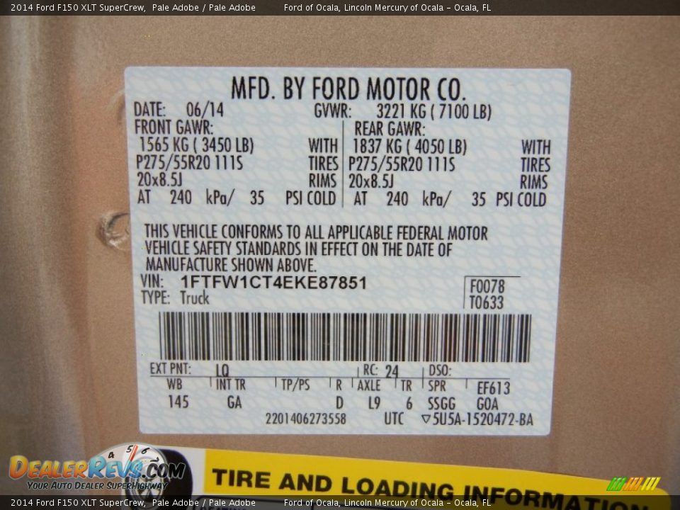 2014 Ford F150 XLT SuperCrew Pale Adobe / Pale Adobe Photo #11