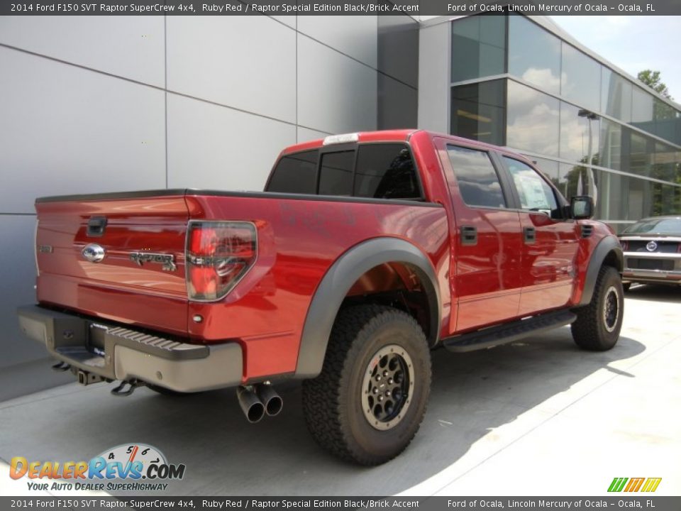 2014 Ford F150 SVT Raptor SuperCrew 4x4 Ruby Red / Raptor Special Edition Black/Brick Accent Photo #2