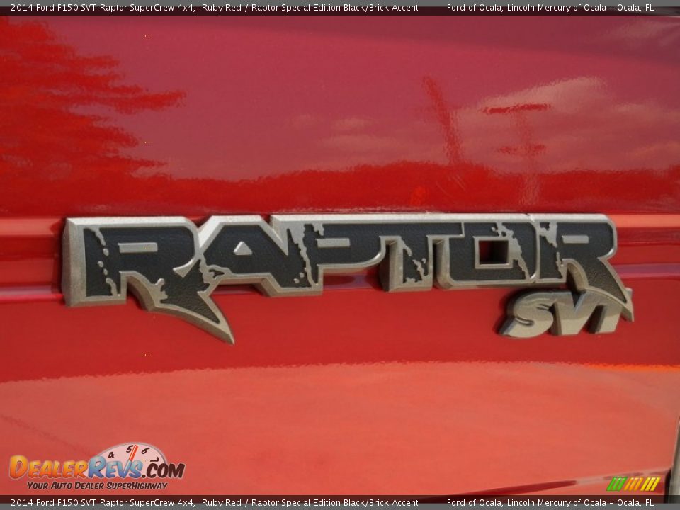 2014 Ford F150 SVT Raptor SuperCrew 4x4 Ruby Red / Raptor Special Edition Black/Brick Accent Photo #5
