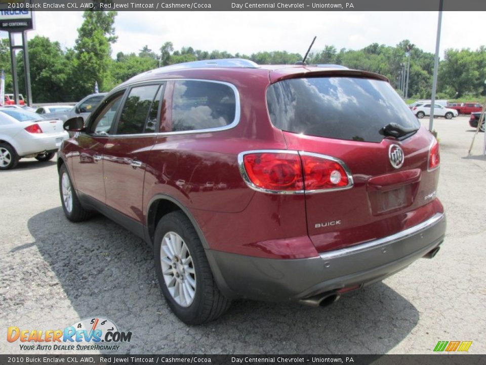 2010 Buick Enclave CXL AWD Red Jewel Tintcoat / Cashmere/Cocoa Photo #4