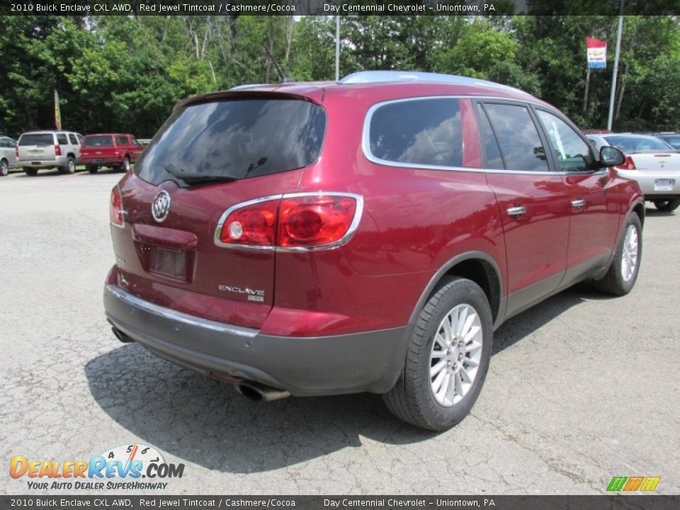 2010 Buick Enclave CXL AWD Red Jewel Tintcoat / Cashmere/Cocoa Photo #6