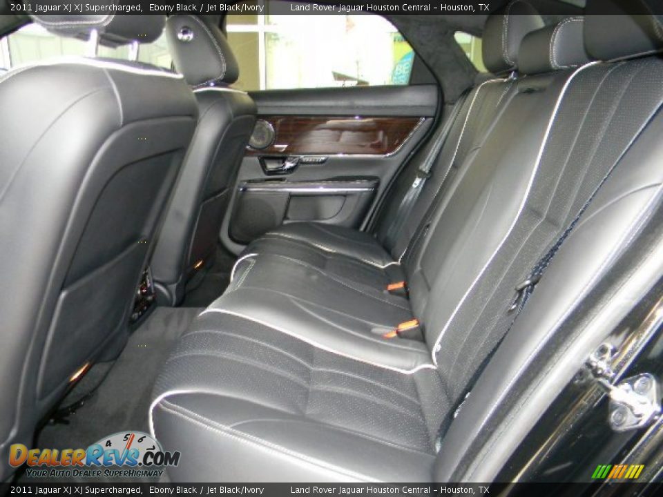 2011 Jaguar XJ XJ Supercharged Ebony Black / Jet Black/Ivory Photo #4