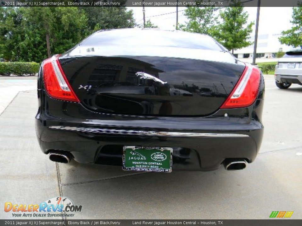 2011 Jaguar XJ XJ Supercharged Ebony Black / Jet Black/Ivory Photo #9