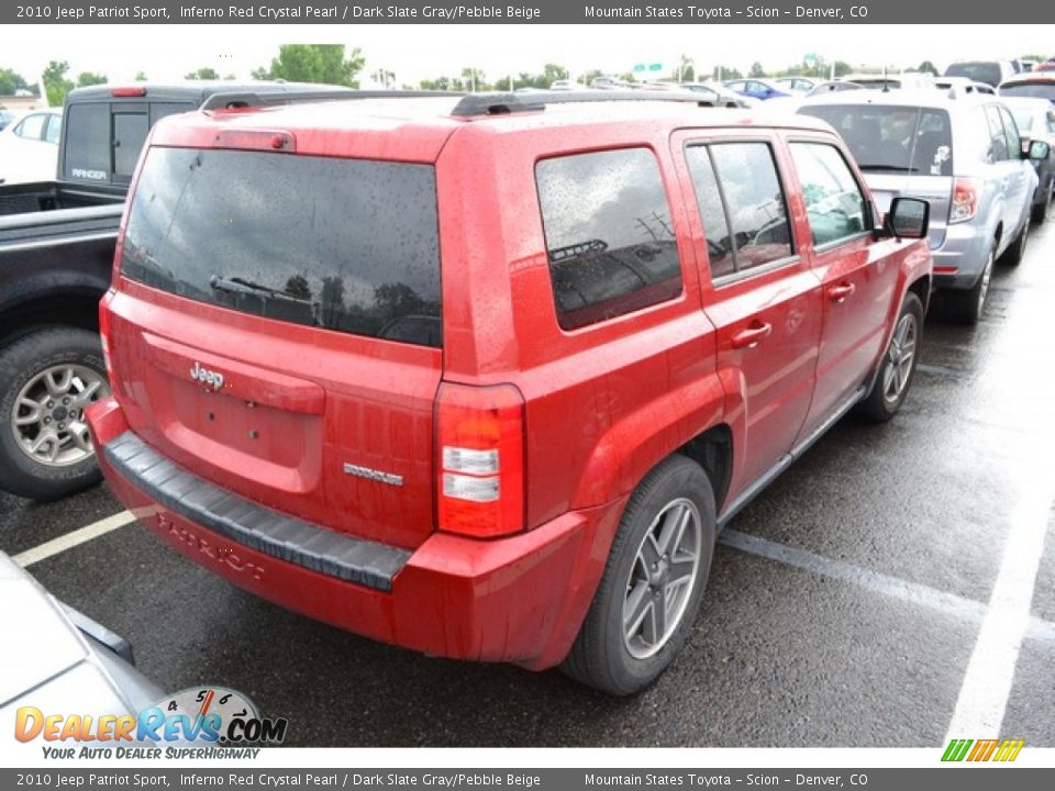 2010 Jeep Patriot Sport Inferno Red Crystal Pearl / Dark Slate Gray/Pebble Beige Photo #2
