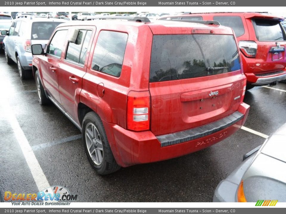 2010 Jeep Patriot Sport Inferno Red Crystal Pearl / Dark Slate Gray/Pebble Beige Photo #3