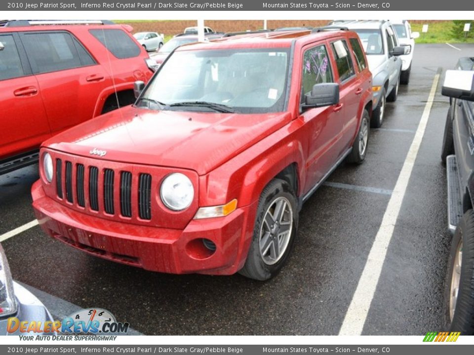 2010 Jeep Patriot Sport Inferno Red Crystal Pearl / Dark Slate Gray/Pebble Beige Photo #4