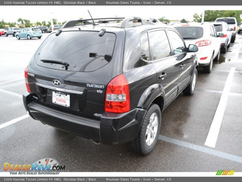 2009 Hyundai Tucson Limited V6 4WD Obsidian Black / Black Photo #2