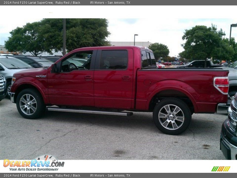 2014 Ford F150 Lariat SuperCrew Ruby Red / Black Photo #2