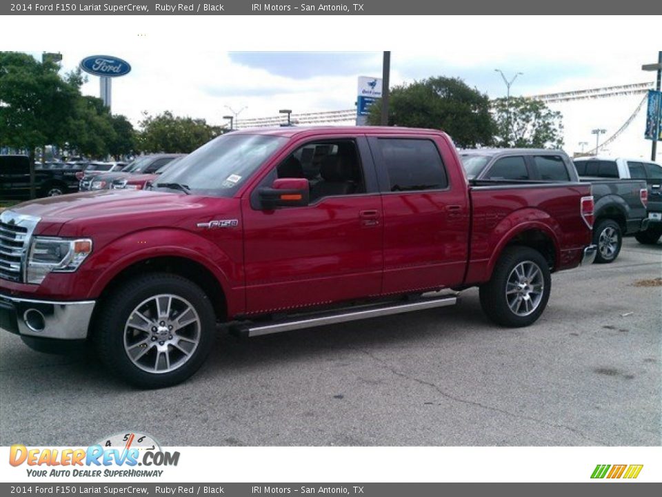 2014 Ford F150 Lariat SuperCrew Ruby Red / Black Photo #3