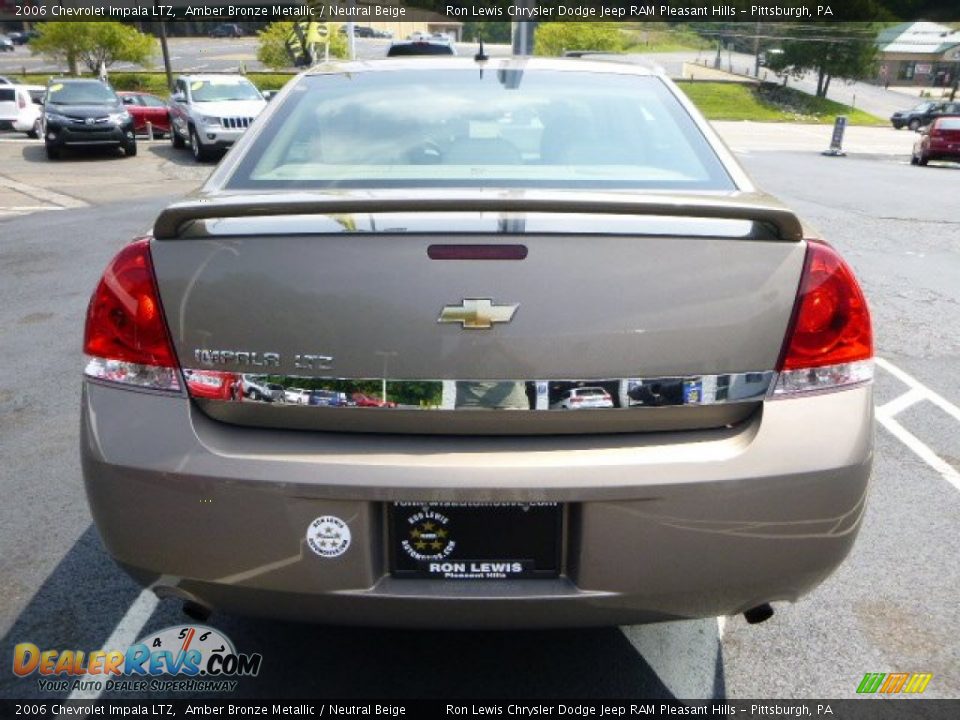 2006 Chevrolet Impala LTZ Amber Bronze Metallic / Neutral Beige Photo #4