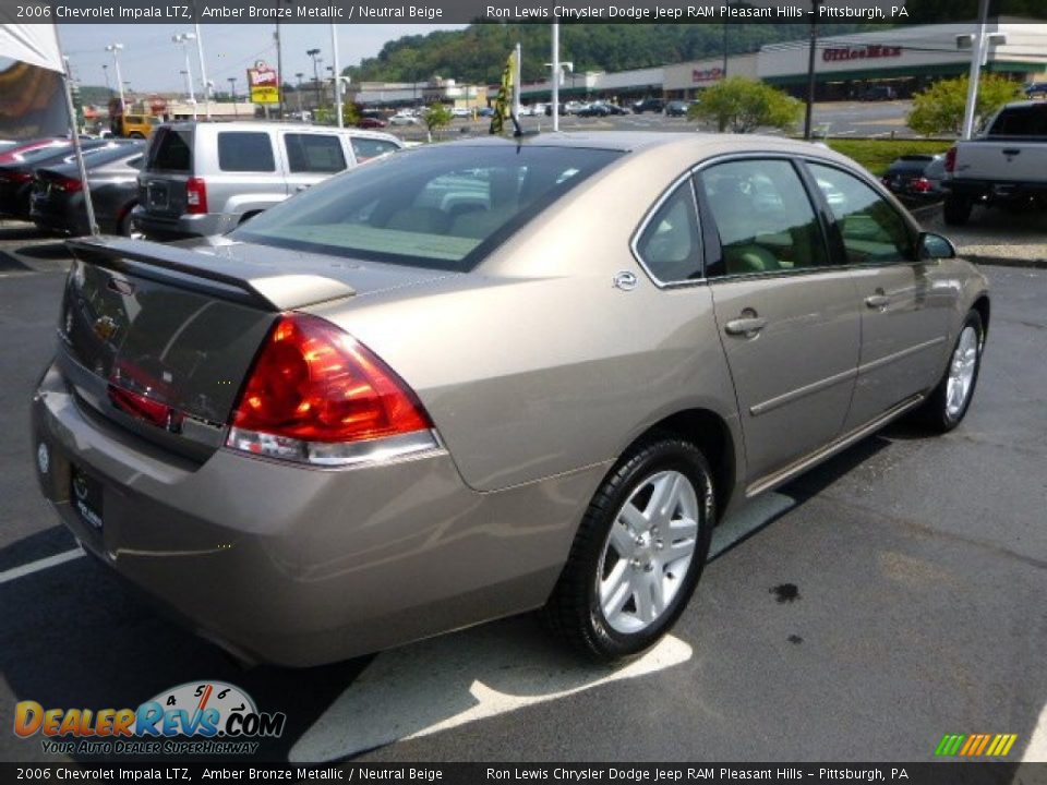 2006 Chevrolet Impala LTZ Amber Bronze Metallic / Neutral Beige Photo #5