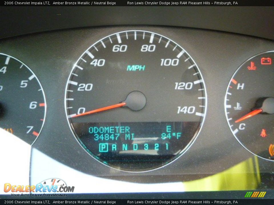 2006 Chevrolet Impala LTZ Amber Bronze Metallic / Neutral Beige Photo #20