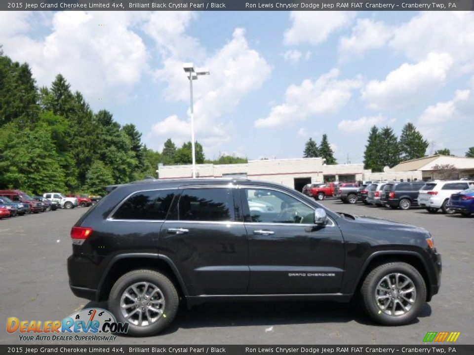 2015 Jeep Grand Cherokee Limited 4x4 Brilliant Black Crystal Pearl / Black Photo #5
