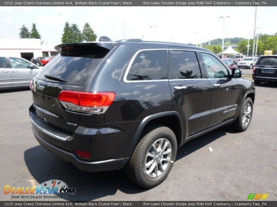 2015 Jeep Grand Cherokee Limited 4x4 Brilliant Black Crystal Pearl / Black Photo #6