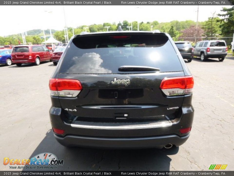 2015 Jeep Grand Cherokee Limited 4x4 Brilliant Black Crystal Pearl / Black Photo #7