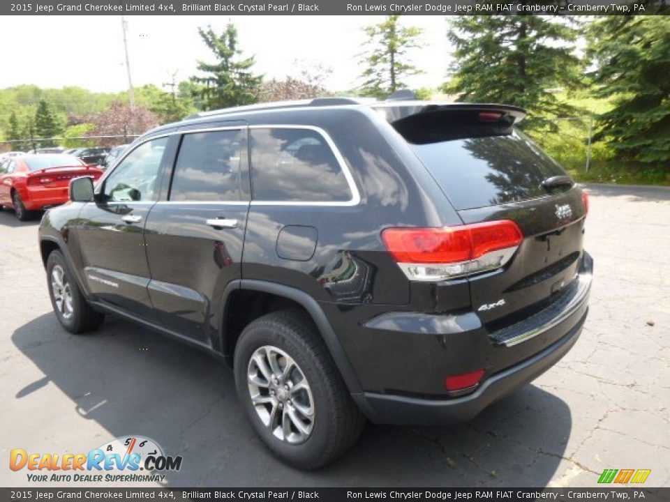 2015 Jeep Grand Cherokee Limited 4x4 Brilliant Black Crystal Pearl / Black Photo #8