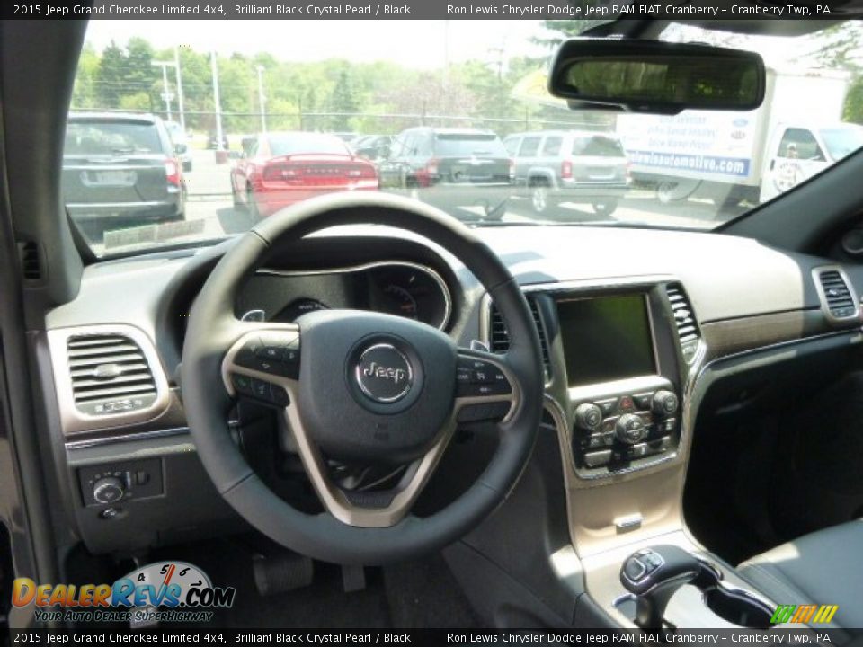 2015 Jeep Grand Cherokee Limited 4x4 Brilliant Black Crystal Pearl / Black Photo #12