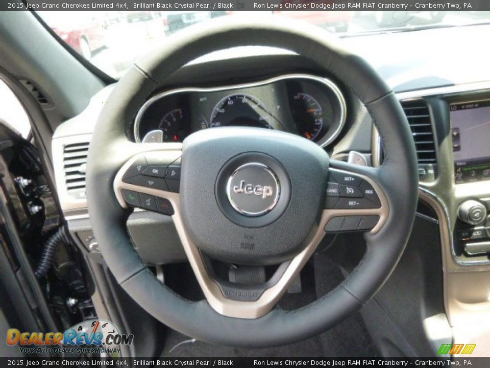 2015 Jeep Grand Cherokee Limited 4x4 Brilliant Black Crystal Pearl / Black Photo #18