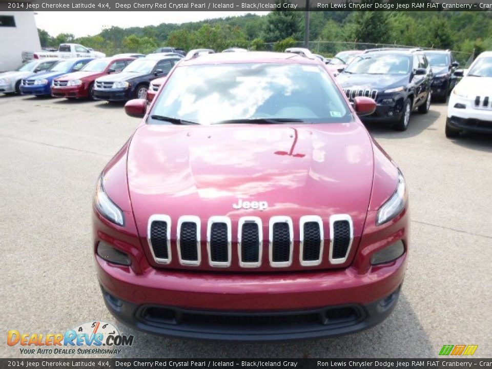 2014 Jeep Cherokee Latitude 4x4 Deep Cherry Red Crystal Pearl / Iceland - Black/Iceland Gray Photo #3
