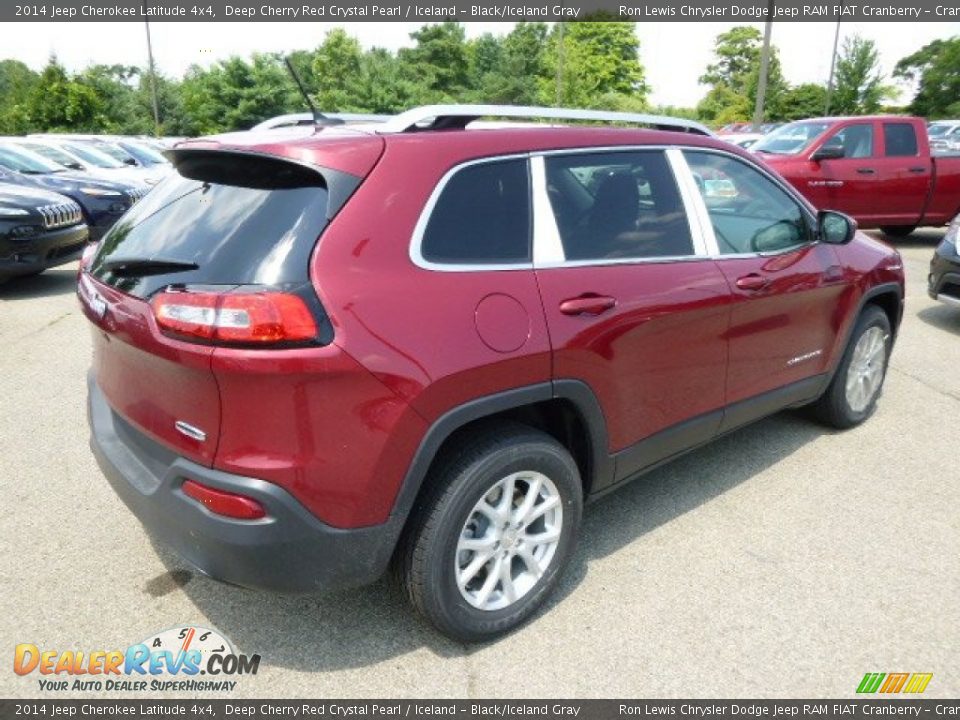 2014 Jeep Cherokee Latitude 4x4 Deep Cherry Red Crystal Pearl / Iceland - Black/Iceland Gray Photo #6