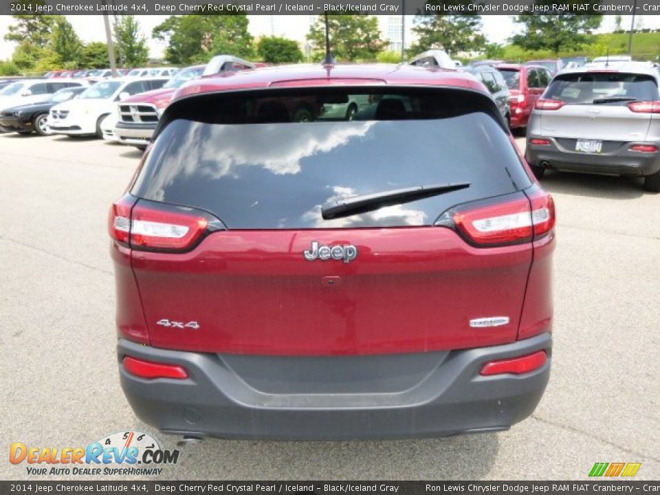 2014 Jeep Cherokee Latitude 4x4 Deep Cherry Red Crystal Pearl / Iceland - Black/Iceland Gray Photo #7