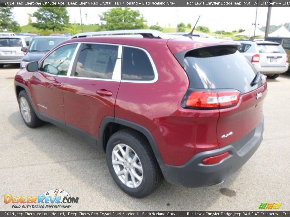 2014 Jeep Cherokee Latitude 4x4 Deep Cherry Red Crystal Pearl / Iceland - Black/Iceland Gray Photo #8