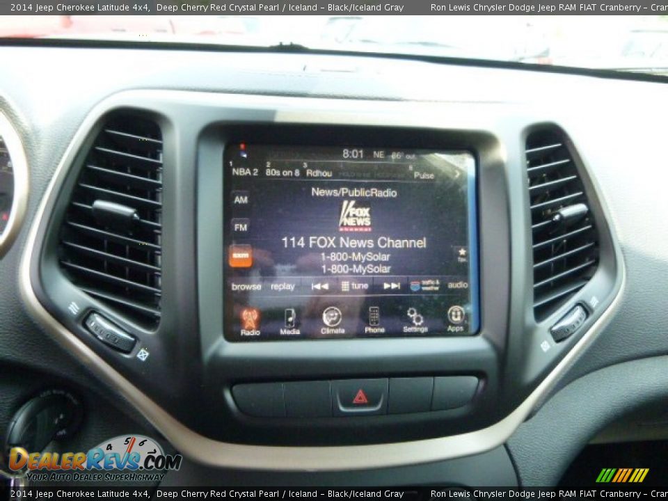 2014 Jeep Cherokee Latitude 4x4 Deep Cherry Red Crystal Pearl / Iceland - Black/Iceland Gray Photo #16