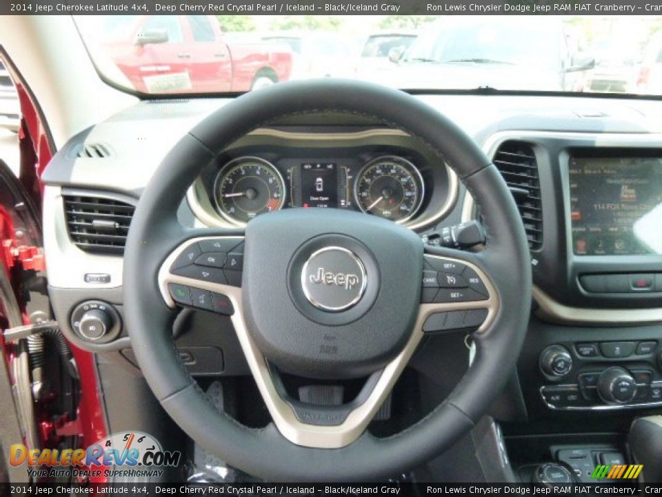2014 Jeep Cherokee Latitude 4x4 Deep Cherry Red Crystal Pearl / Iceland - Black/Iceland Gray Photo #19