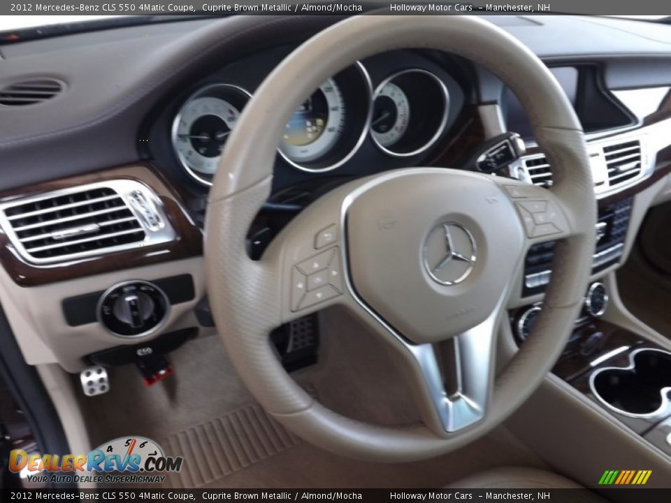2012 Mercedes-Benz CLS 550 4Matic Coupe Cuprite Brown Metallic / Almond/Mocha Photo #15