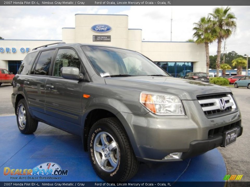 2007 Honda Pilot EX-L Nimbus Gray Metallic / Gray Photo #7