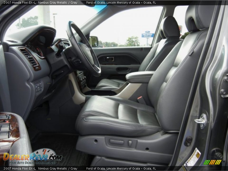 2007 Honda Pilot EX-L Nimbus Gray Metallic / Gray Photo #12