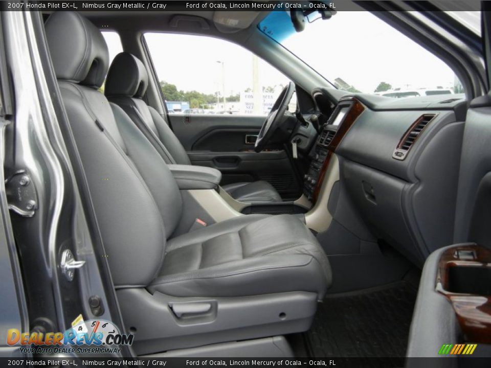 2007 Honda Pilot EX-L Nimbus Gray Metallic / Gray Photo #17