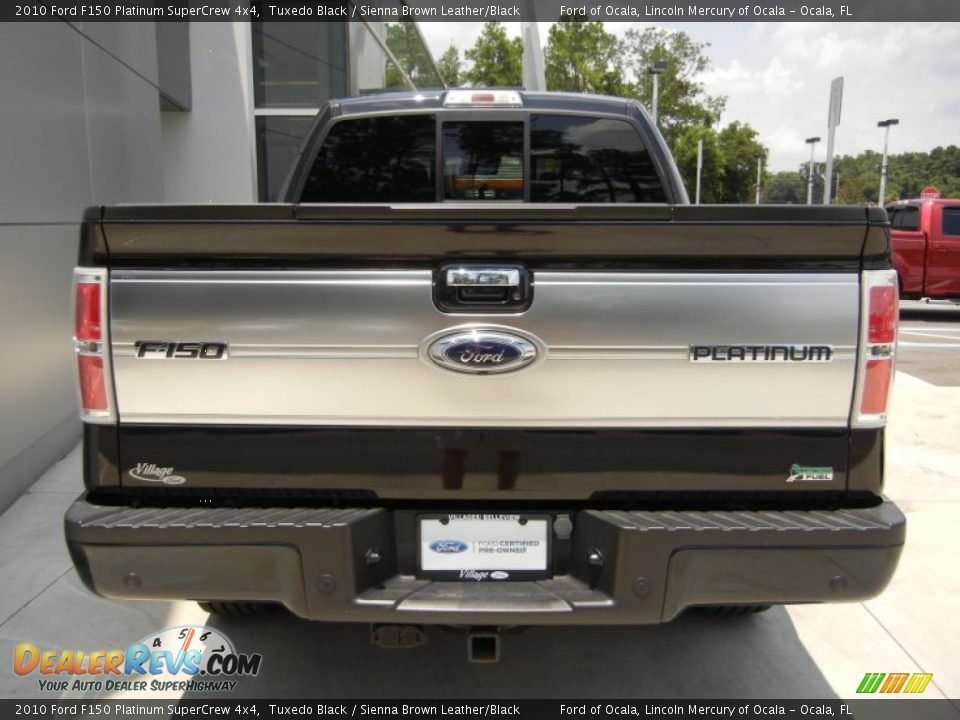 2010 Ford F150 Platinum SuperCrew 4x4 Tuxedo Black / Sienna Brown Leather/Black Photo #3