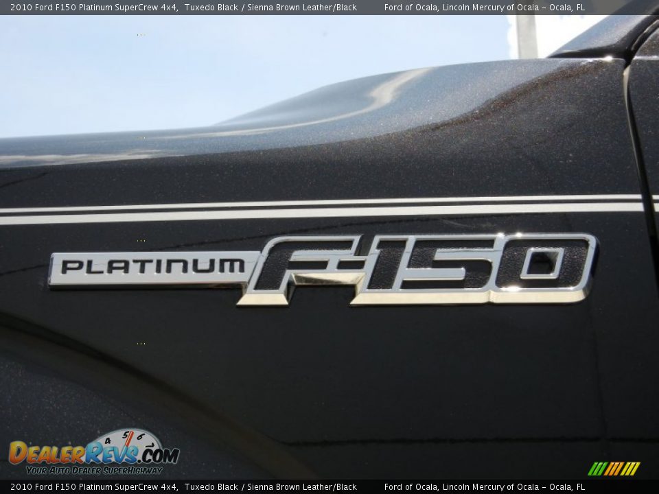 2010 Ford F150 Platinum SuperCrew 4x4 Tuxedo Black / Sienna Brown Leather/Black Photo #9