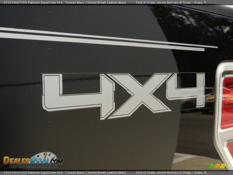 2010 Ford F150 Platinum SuperCrew 4x4 Tuxedo Black / Sienna Brown Leather/Black Photo #10