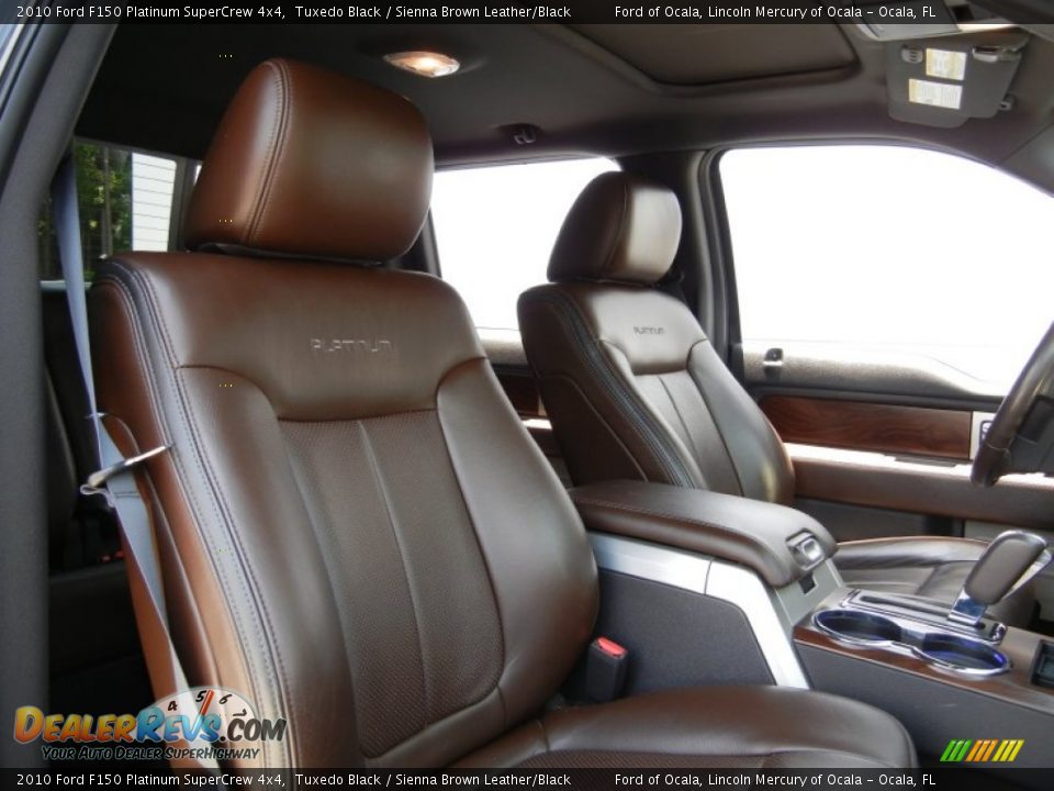 2010 Ford F150 Platinum SuperCrew 4x4 Tuxedo Black / Sienna Brown Leather/Black Photo #18