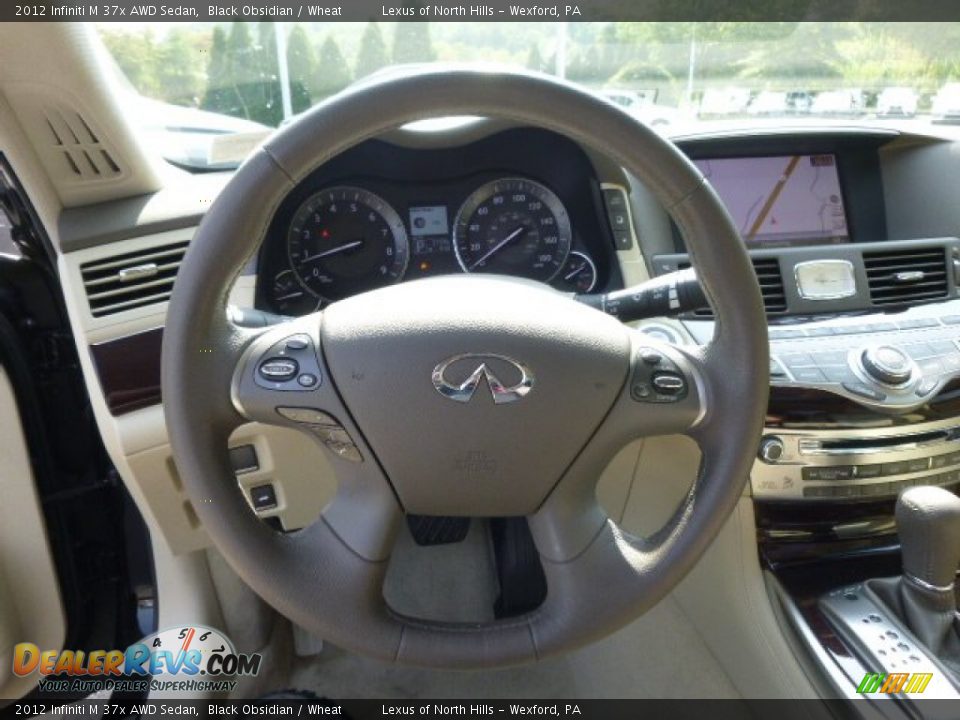 2012 Infiniti M 37x AWD Sedan Black Obsidian / Wheat Photo #17