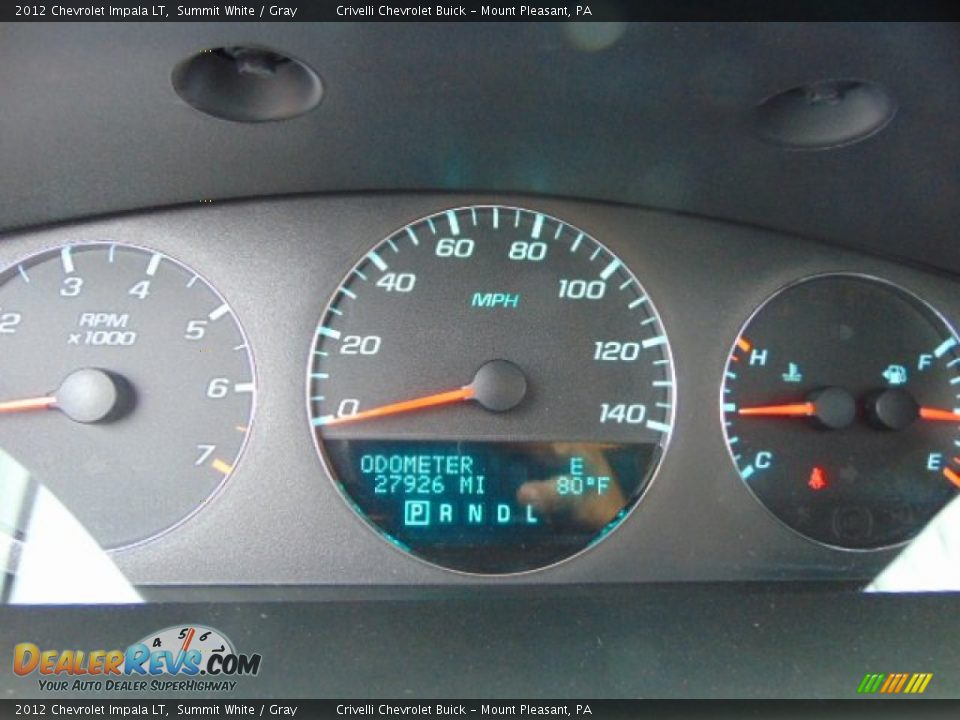 2012 Chevrolet Impala LT Summit White / Gray Photo #35