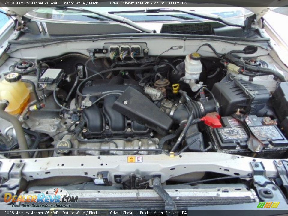 2008 Mercury Mariner V6 4WD Oxford White / Black Photo #12